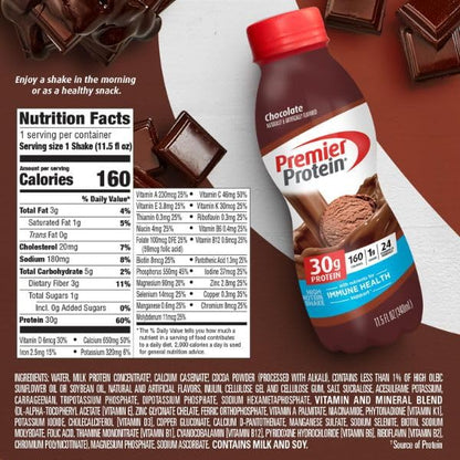 High Protein Shake, 30g Protein, 1g Sugar, 12 Pack